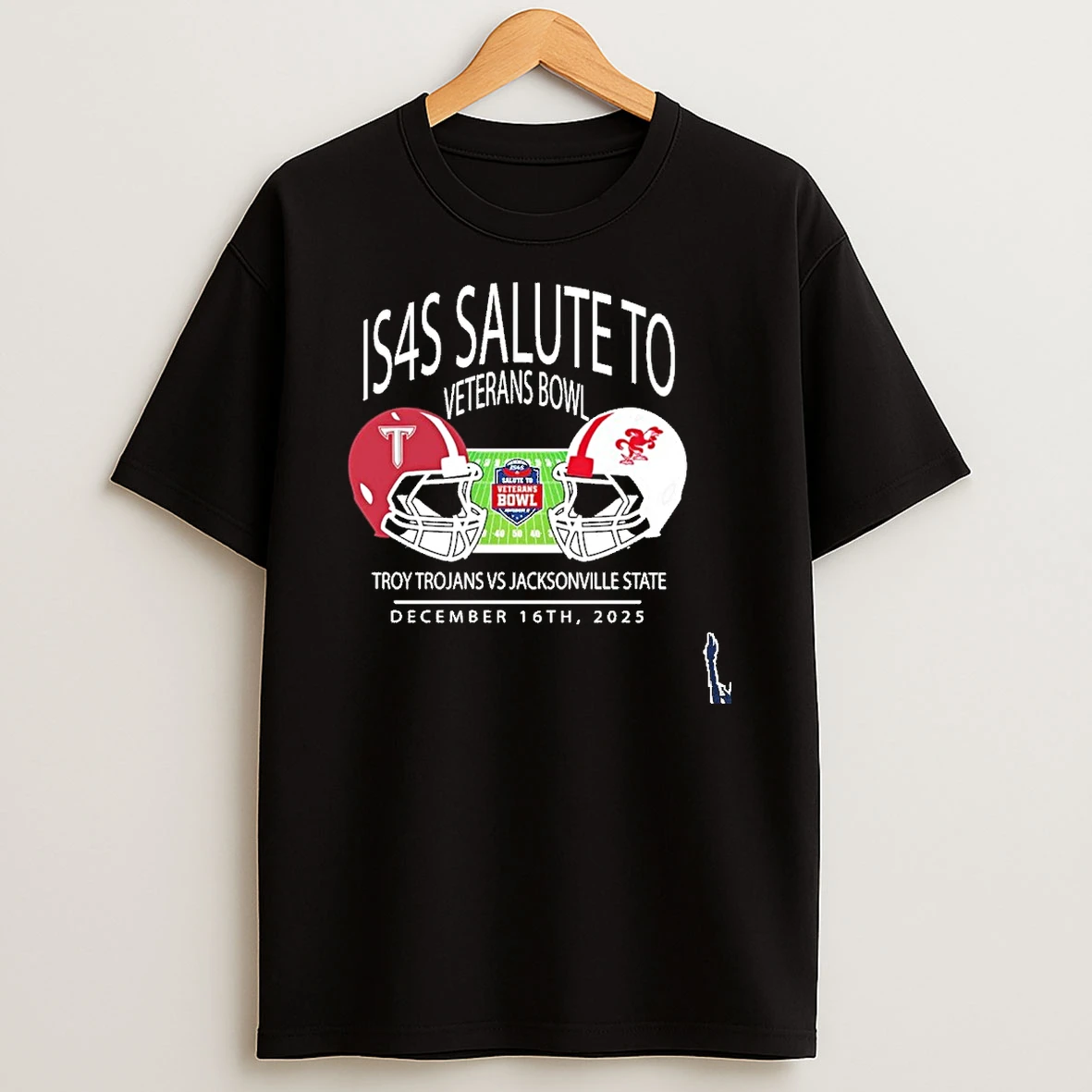 Troy Trojans Football Vs Jacksonville State Gamecocks Is4s Salute To Veterans Bowl December 16 2025 T Shirt