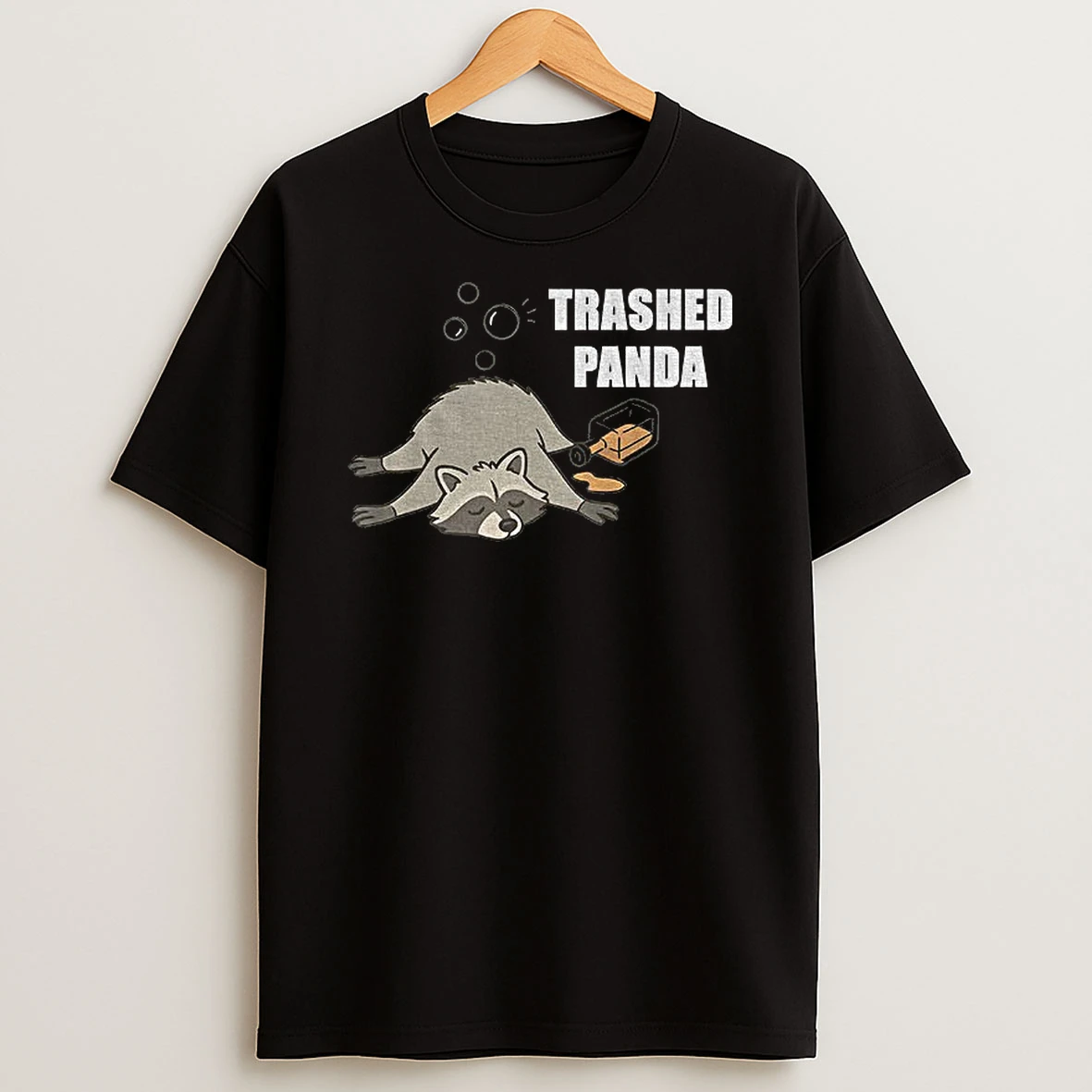 True Story Of Raccoon In Virginia Liquor Story Trashed Panda T Shirt