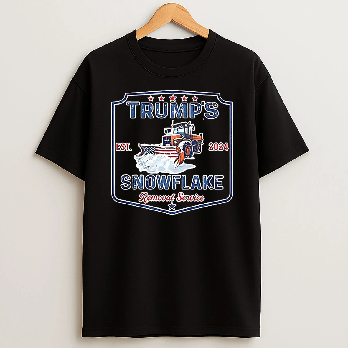 Trumps Snowflake Removal Service Est 2024 Snow Excavator Caricature T Shirt