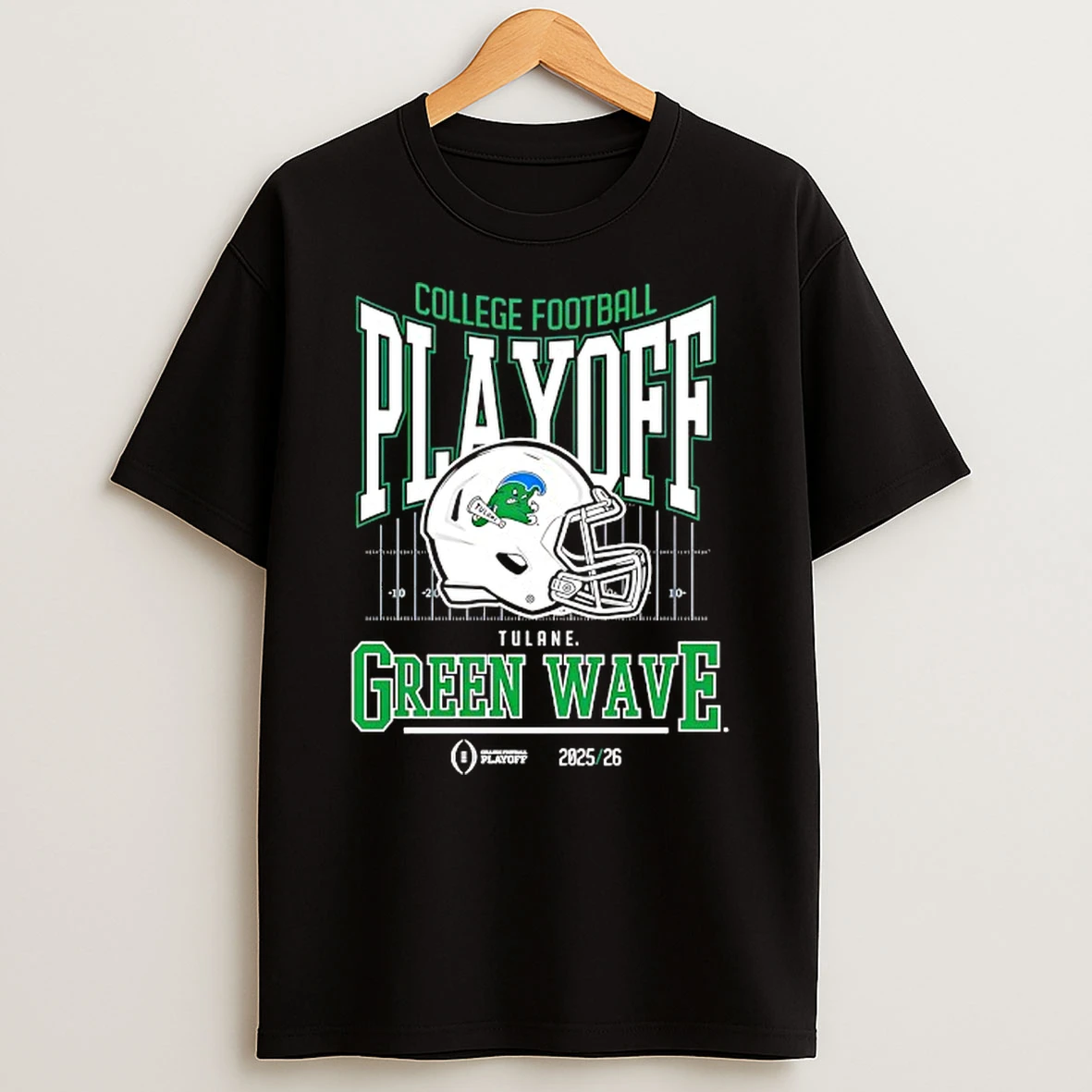 Tulane Green Wave 2025 2026 College Football Playoff Bound Helmet T Shirt