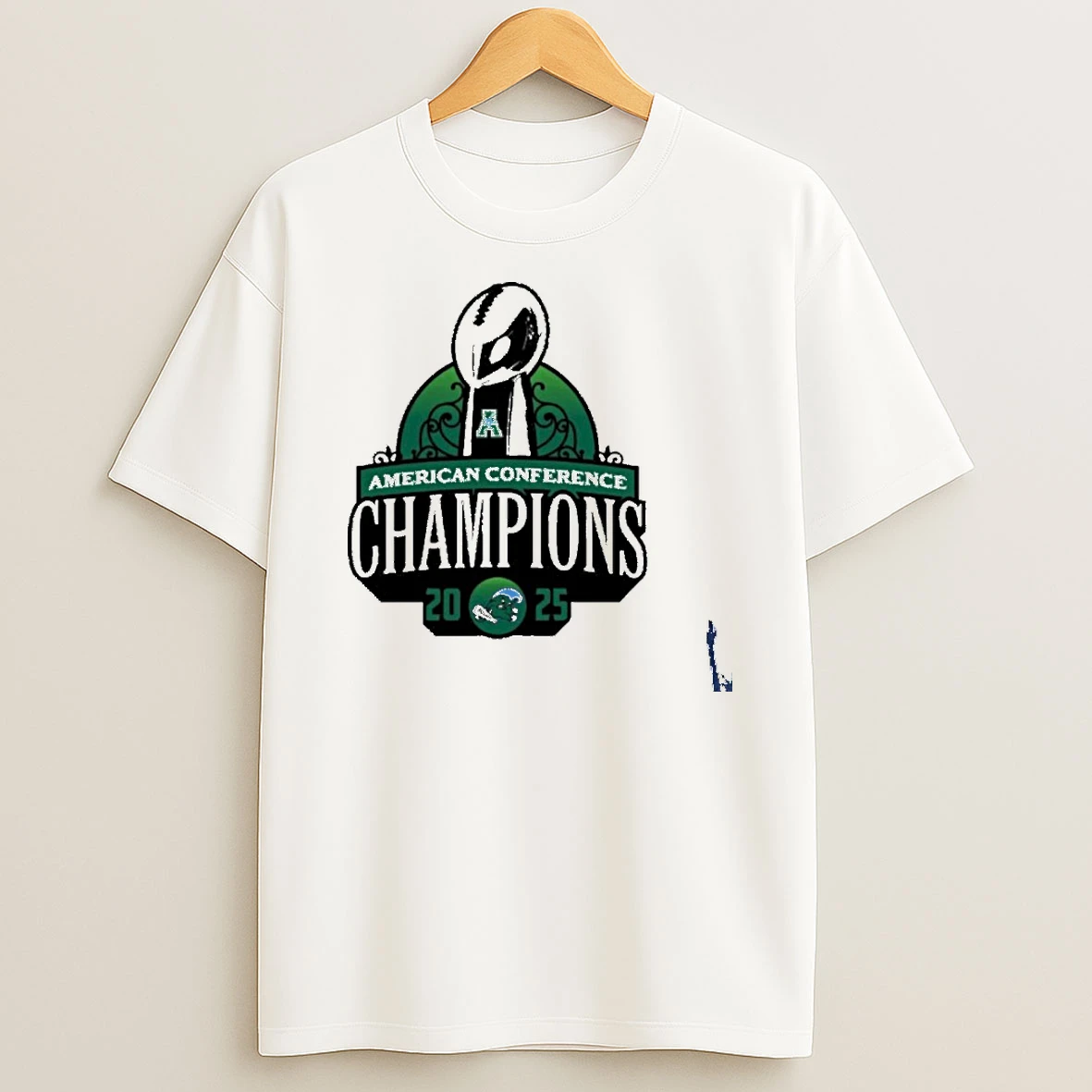Tulane Green Wave 2025 American Conference Champions New Logo T Shirt