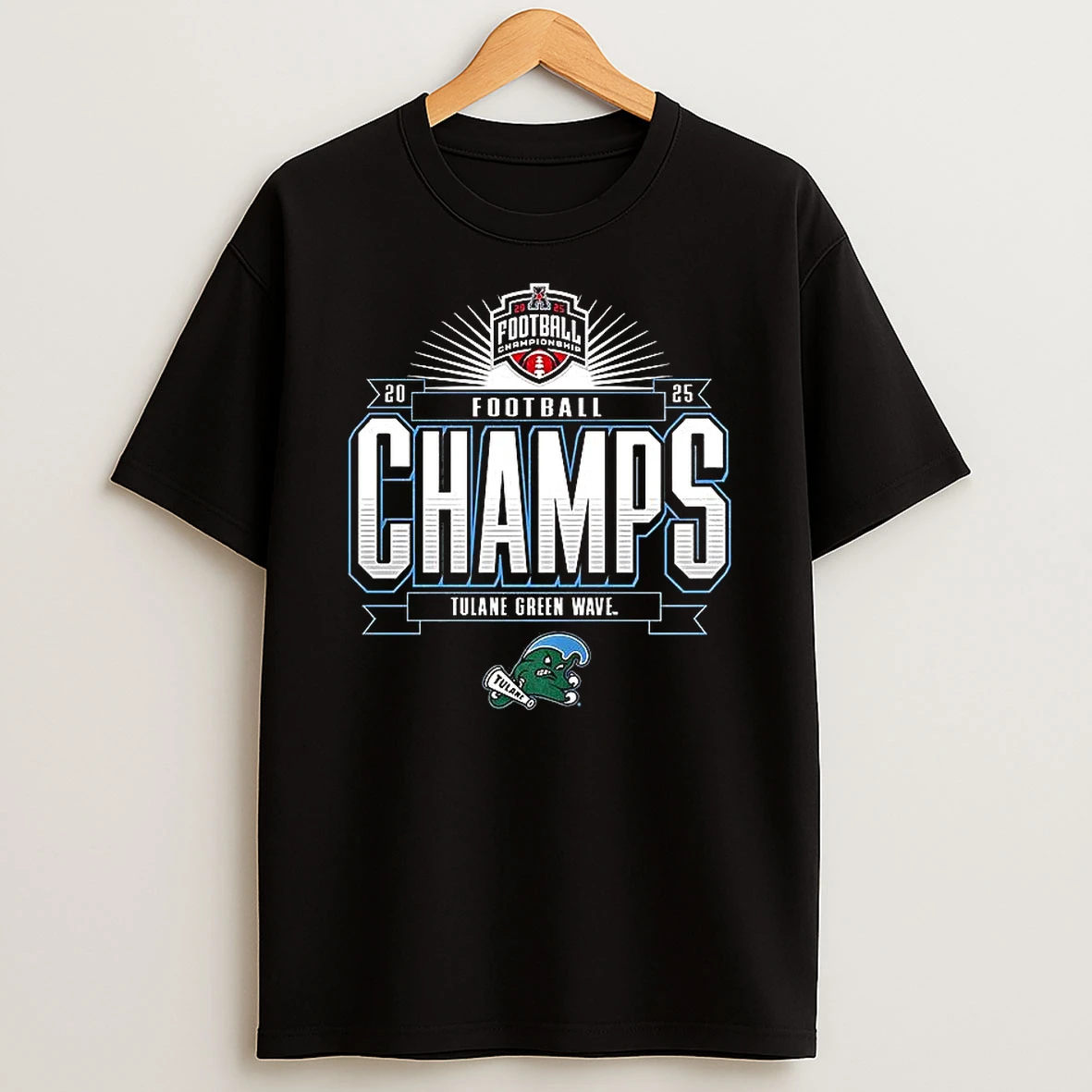 Tulane Green Wave American Conference Football Champs 2025 T Shirt