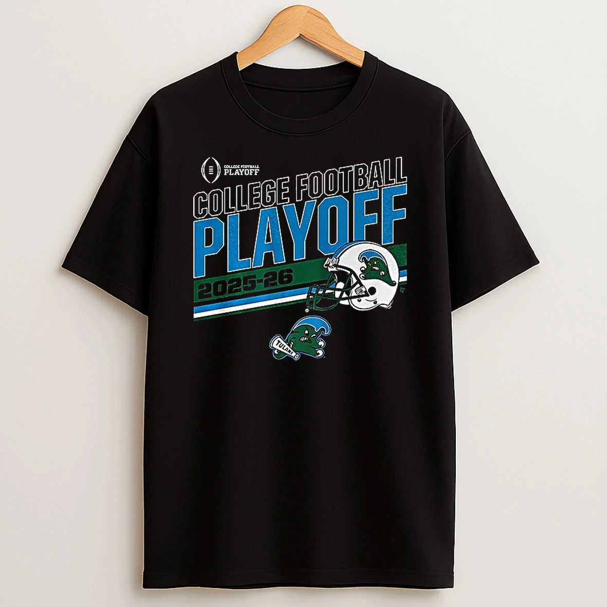 Tulane Green Wave College Football Playoff 2025 2026 Helmet T Shirt