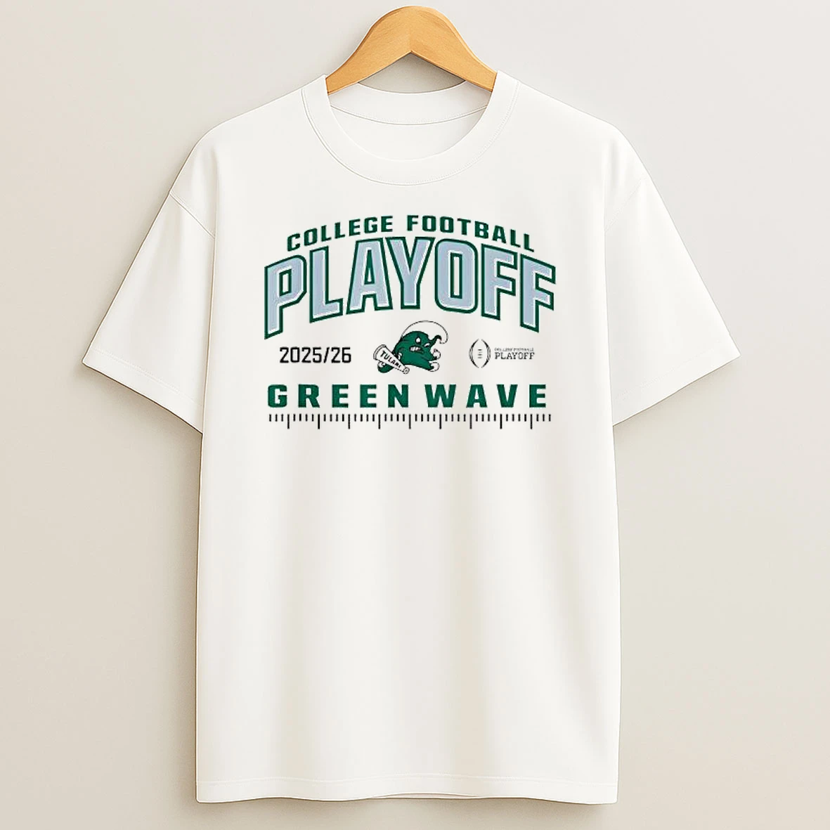 Tulane Green Wave College Football Playoff Cfp 2025 2026 Logo T Shirt