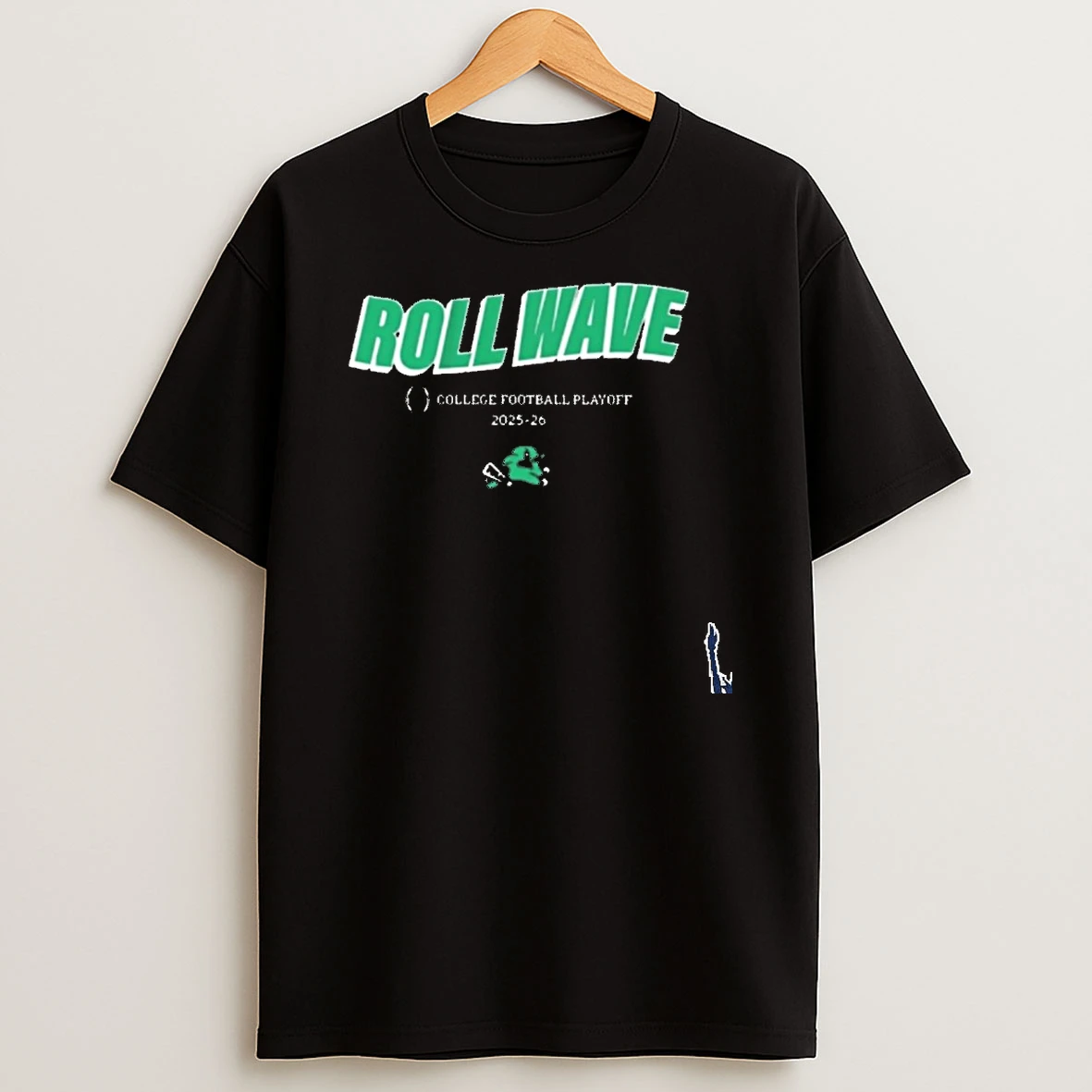 Tulane Green Wave Football 2025 26 Cfp Team Slogan Roll Wave T Shirt