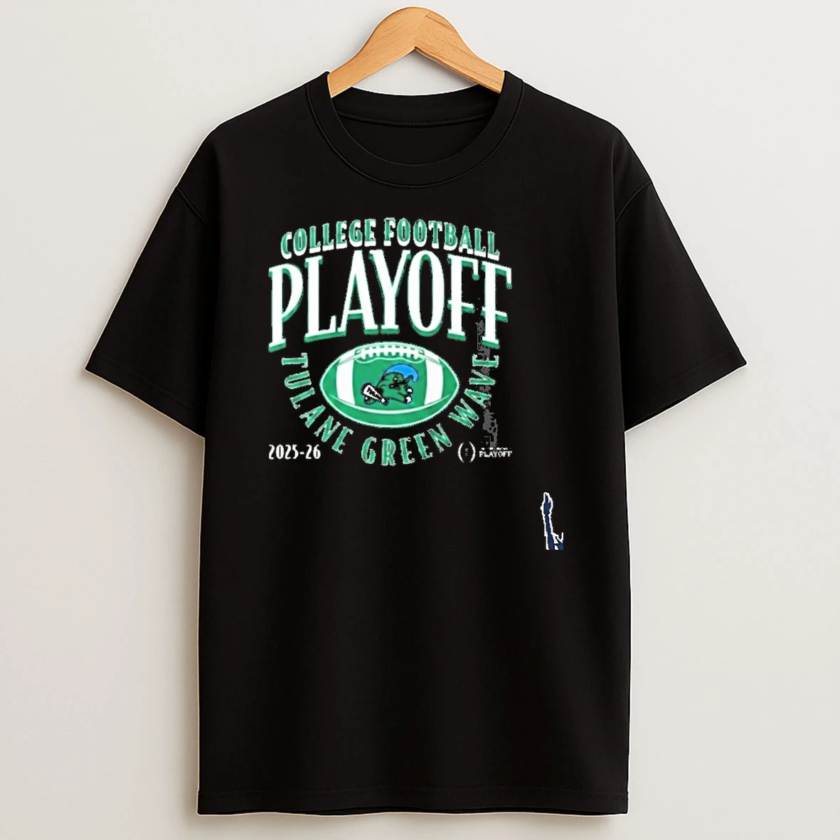 Tulane Green Wave Football 2025 26 College Football Playoff Curve T Shirt