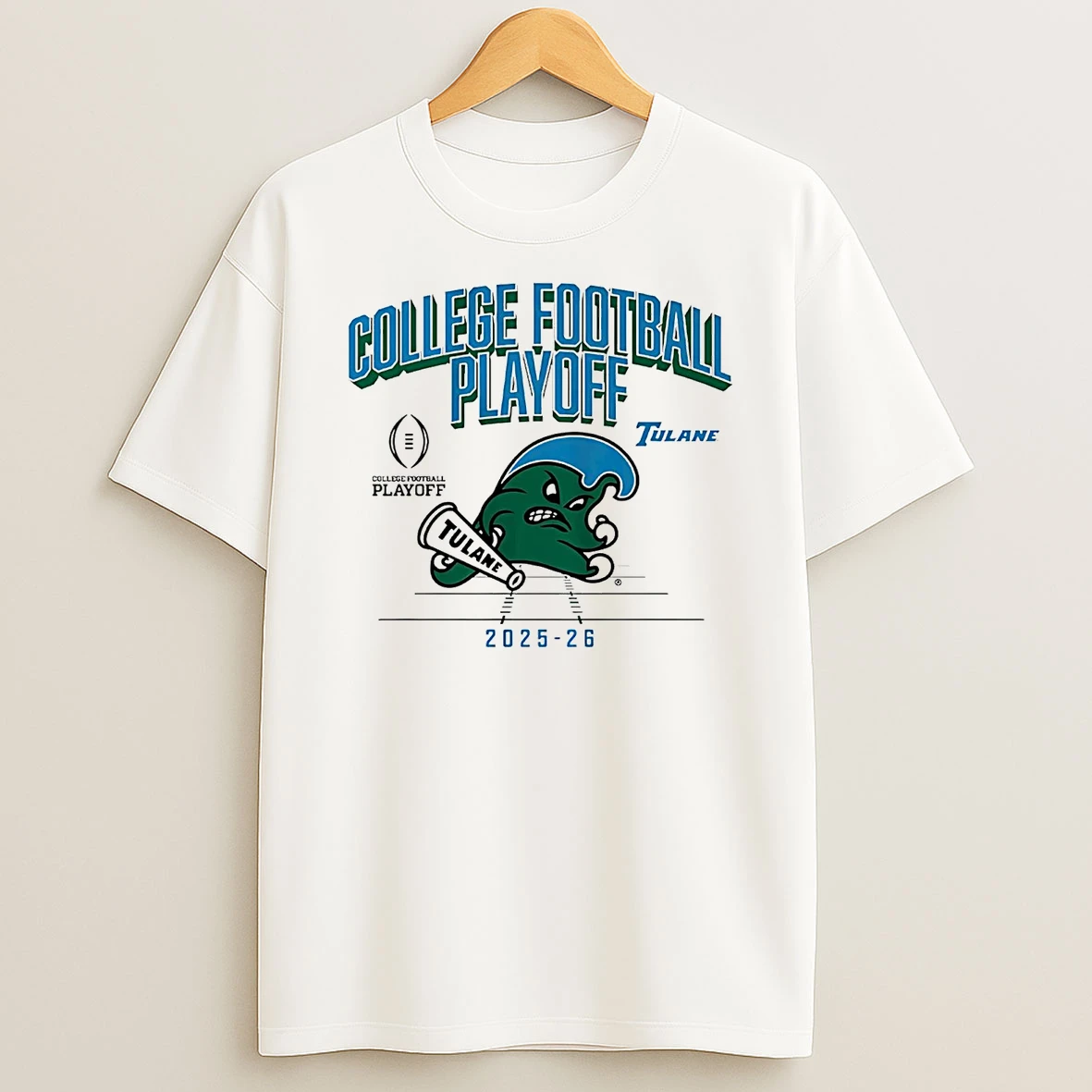 Tulane Green Wave Mascot 2025 26 College Football Playoff T Shirt