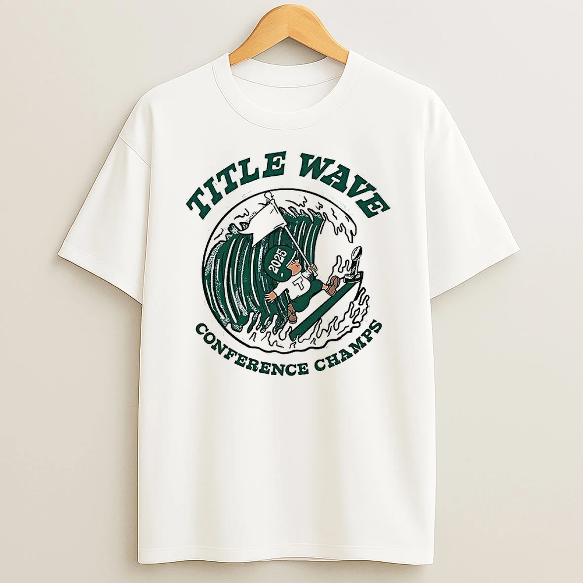 Tulane Green Wave Title Wave Conference Champs 2025 T Shirt