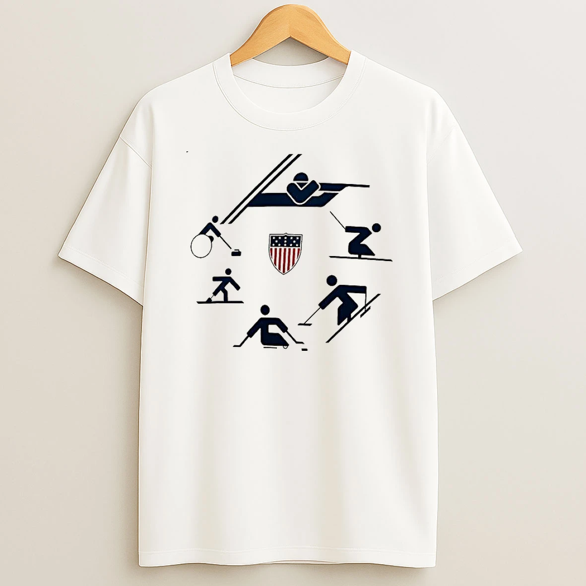 U S Paralympics 2026 Winter Paralympics Picto Circle T Shirt