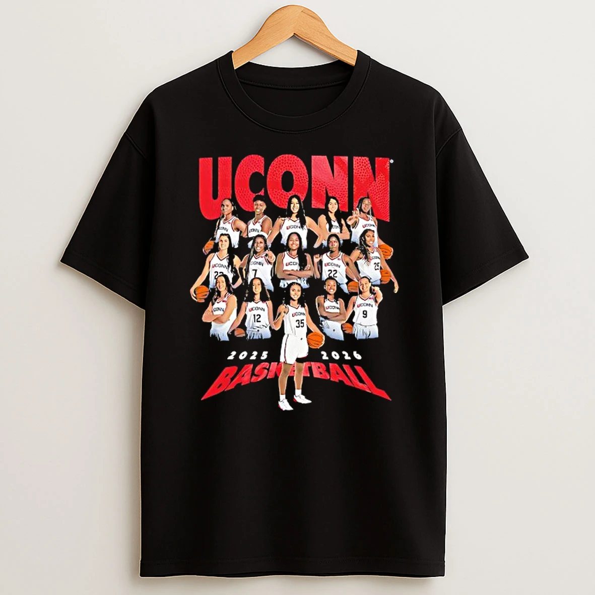Uconn Huskies Basketball 2025 2026 Graphic T Shirt