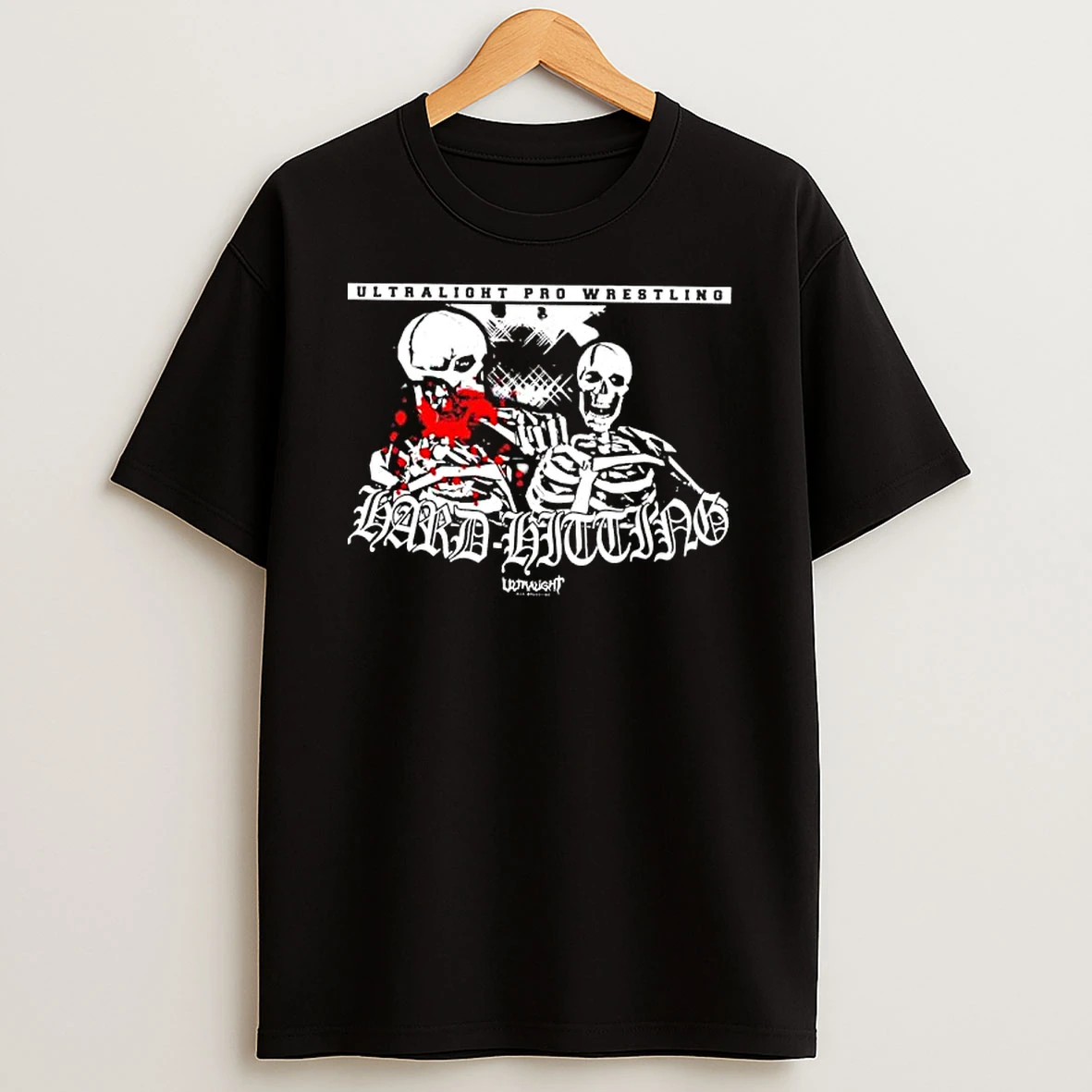 Ultralight Pro Wrestling Hard Hitting Two Skeleton T Shirt