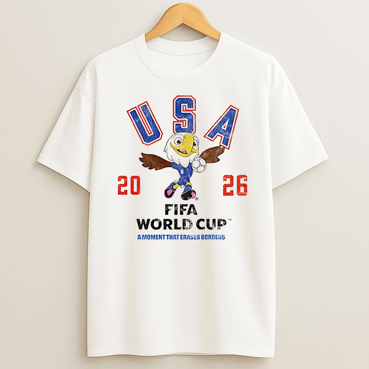 Usa 2026 Fifa World Cup A Moment That Erases Borders Mascot T Shirt