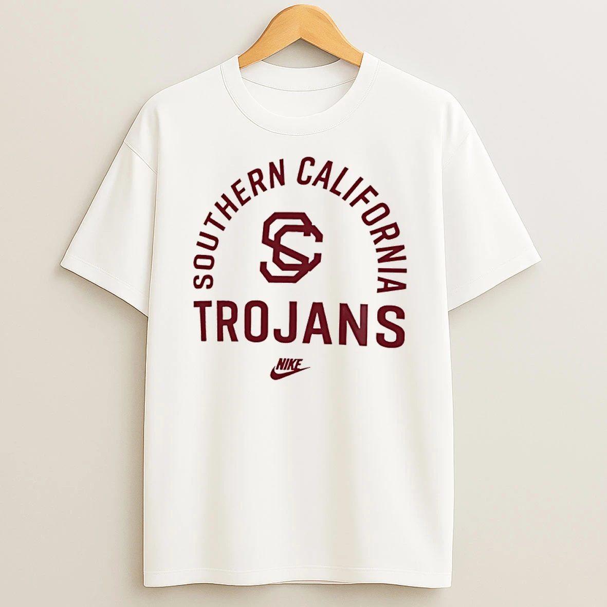 Usc Trojans Cardinal Legacy Arched Logo T Shirt
