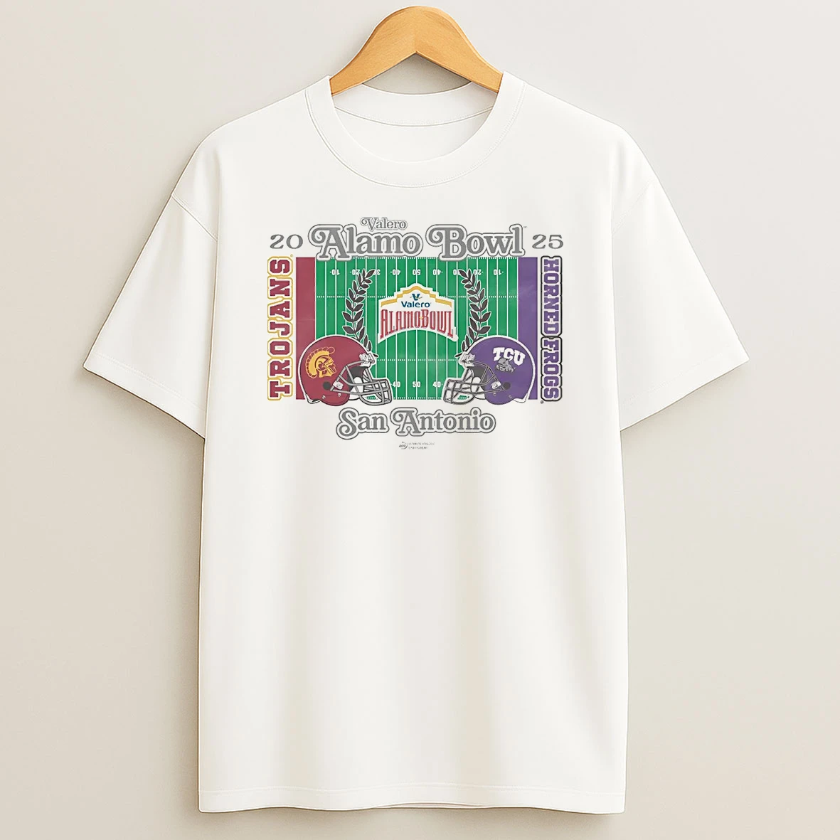 Usc Trojans Vs Tcu Horned Frogs 2025 Valero Alamo Bowl Head To Head T Shirt