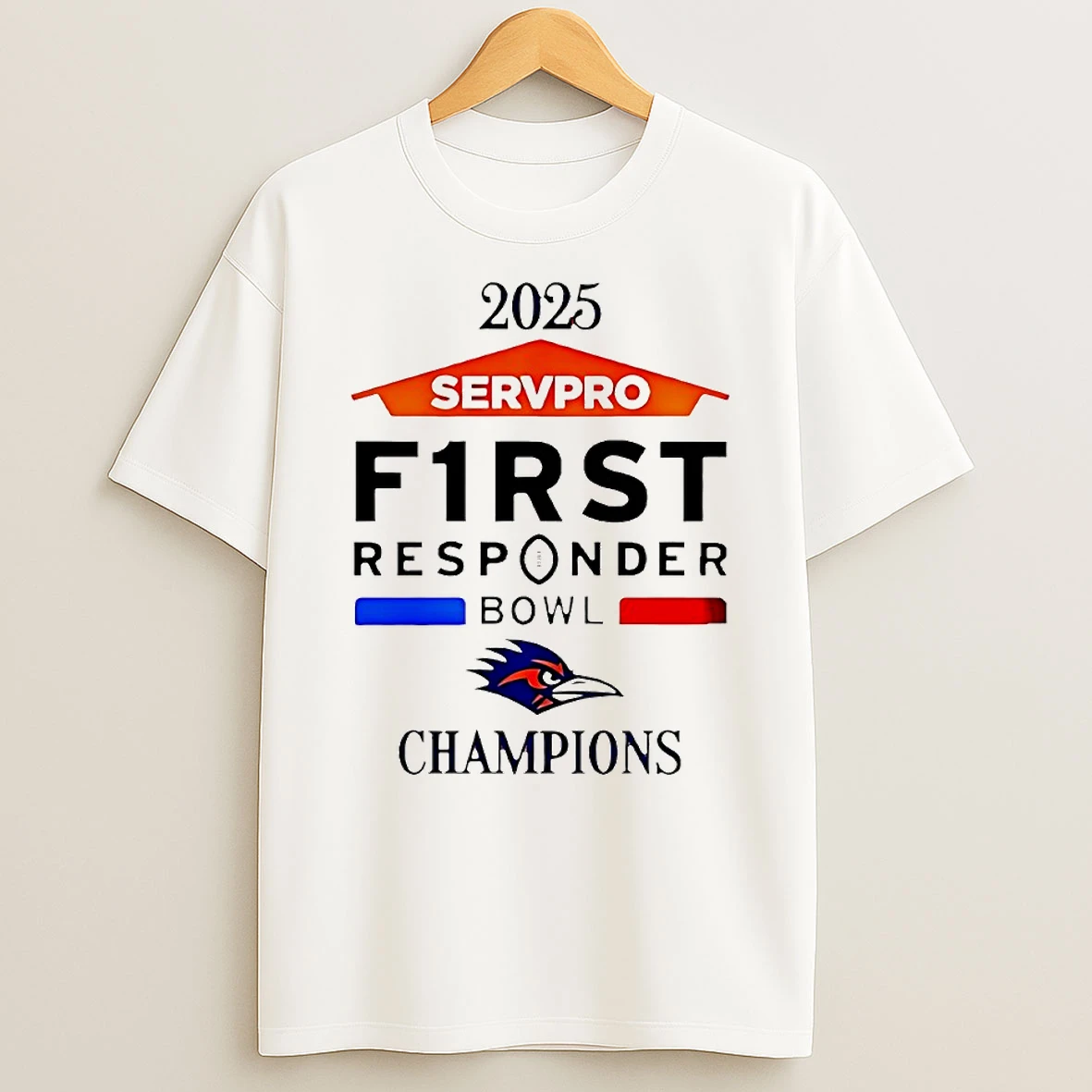 Utsa Roadrunners 2025 Servpro First Responder Bowl Champions Circle T Shirt