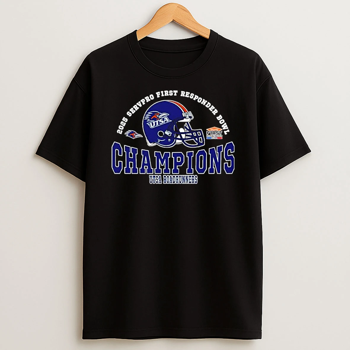 Utsa Roadrunners Football 2025 First Responder Bowl Champions T Shirt