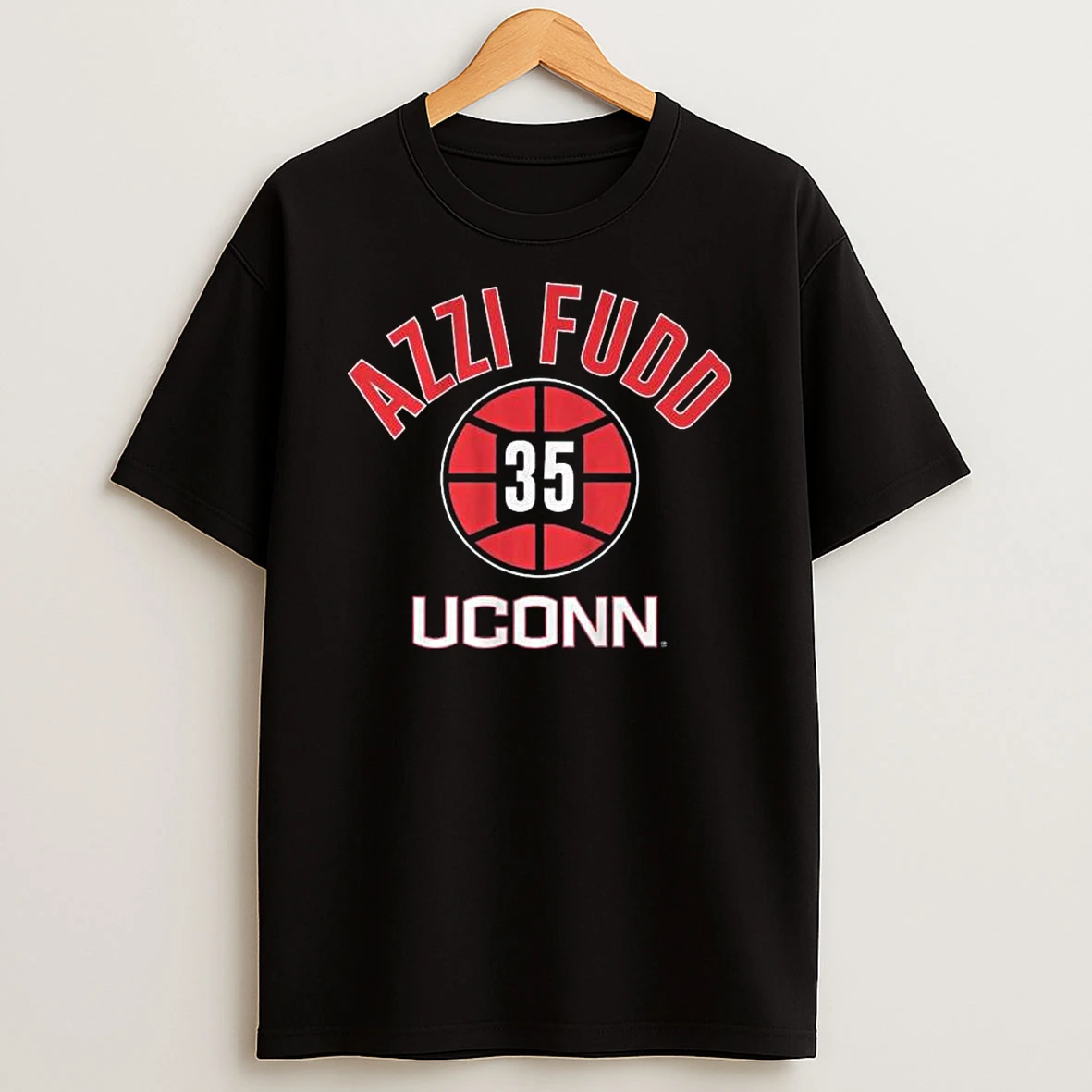 Uconn Basketball Azzi Fudd Name Number Ball T Shirt
