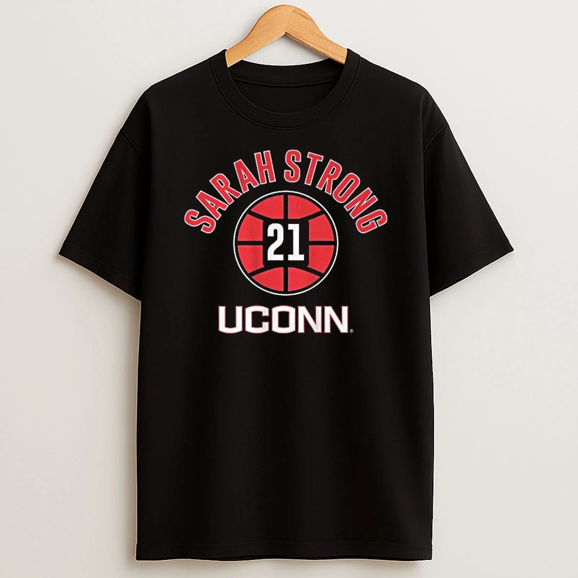 Uconn Basketball Sarah Strong Name Number Ball T Shirt