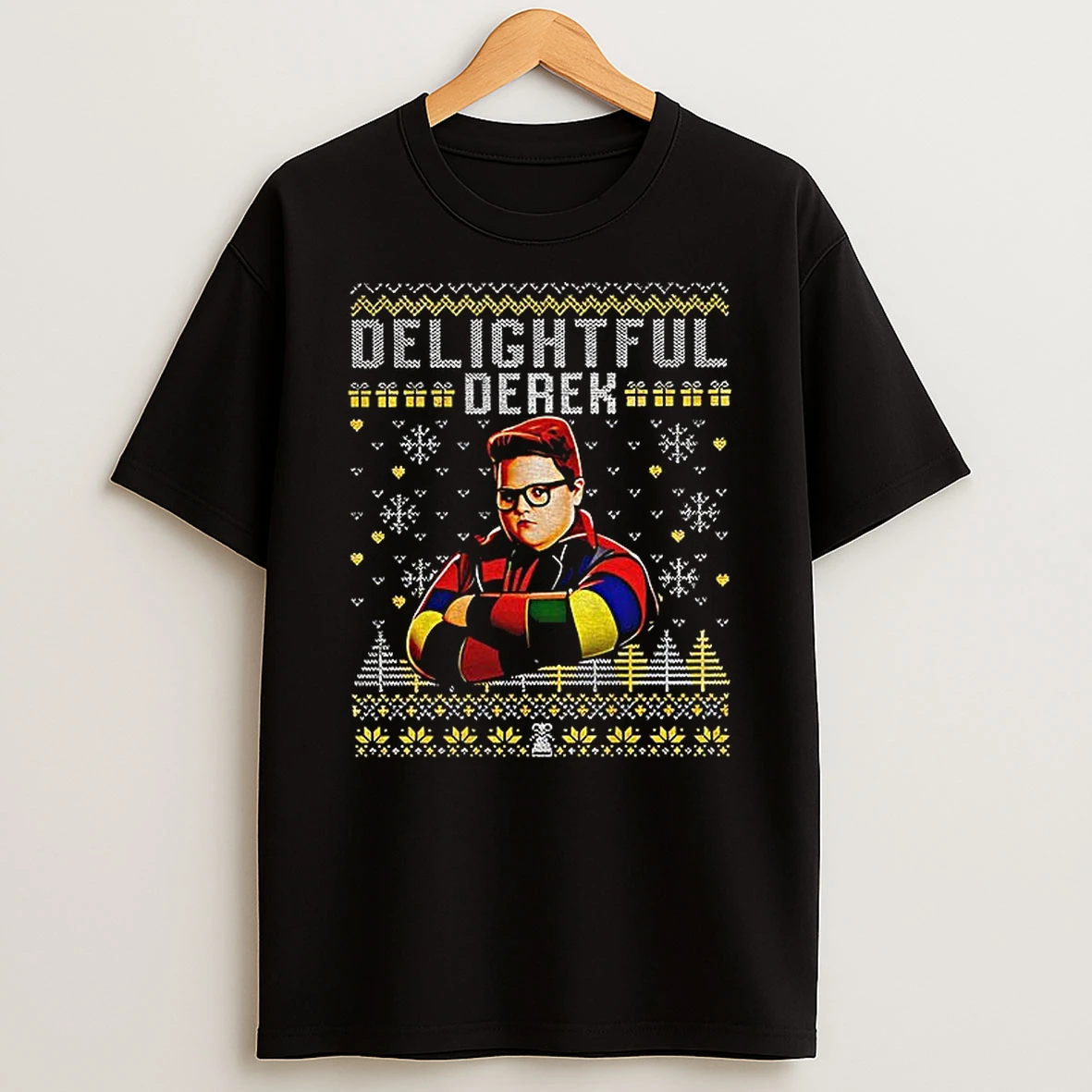 Ugly Christmas Style Delightful Derek Winter Graphic Stranger Things 5 T Shirt