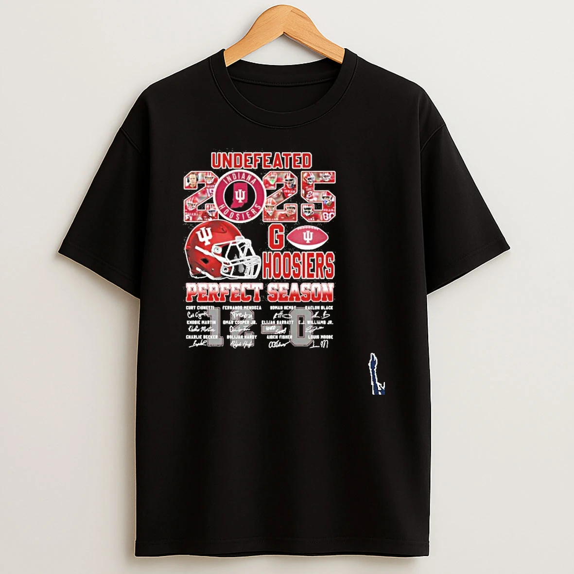 Undefeated 2025 Indiana Hoosiers Perfect Season Signature T Shirt