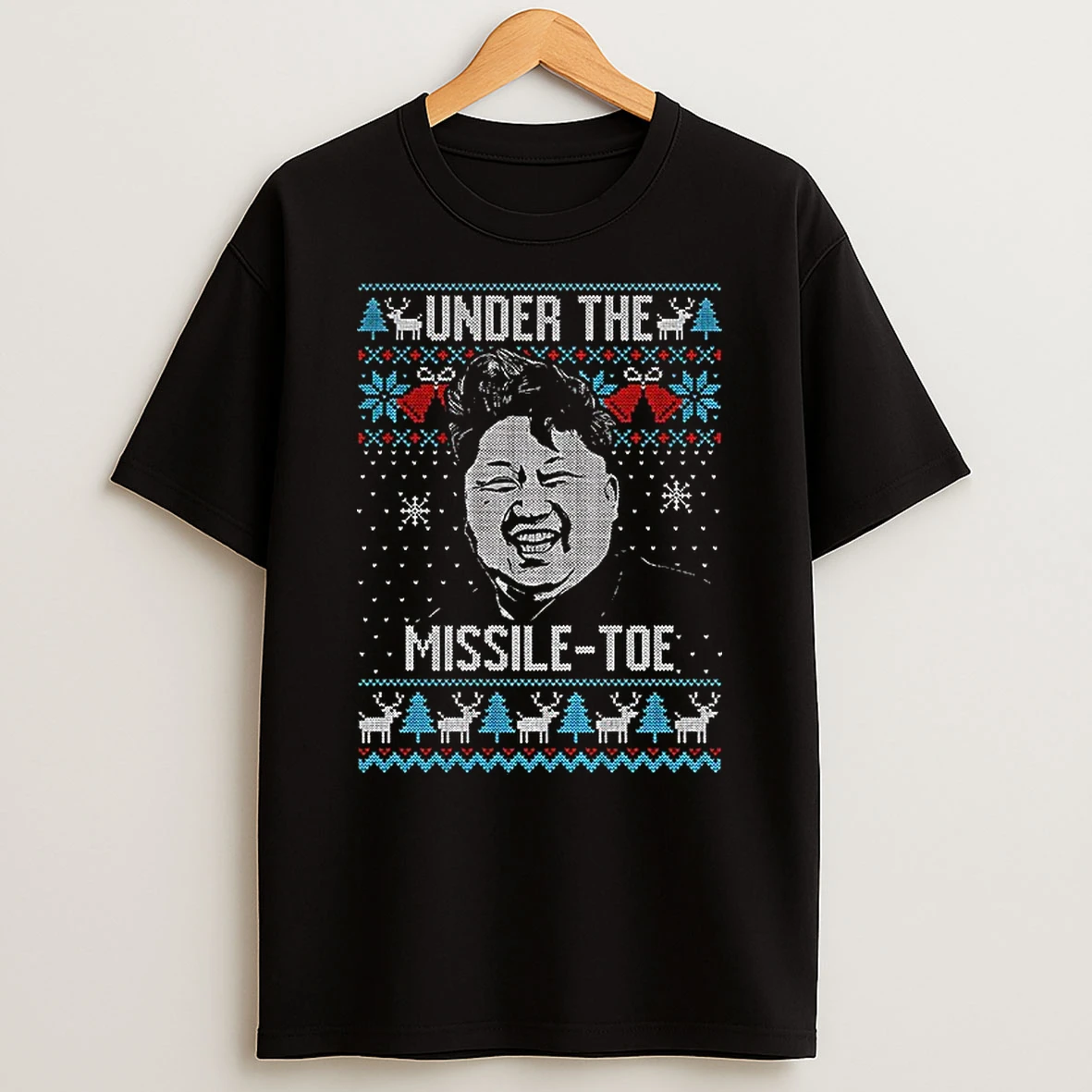 Under The Missile Toe Kim Jong Un Ugly Christmas T Shirt