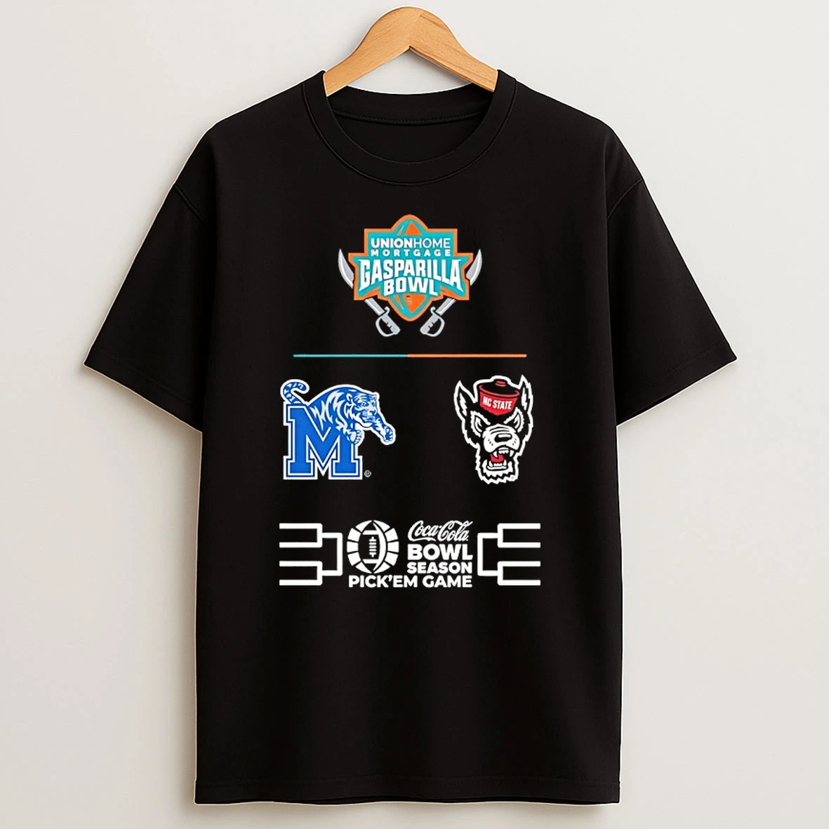 Union Home Mortgage Gasparilla Bowl 2025 Memphis Tigers Vs Nc State Wolfpack T Shirt