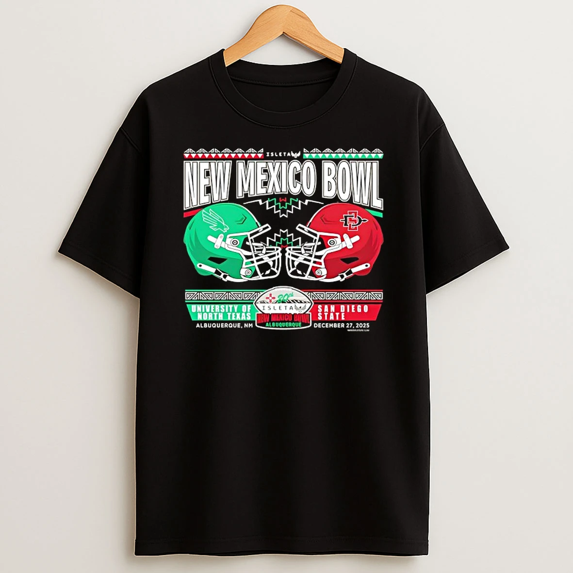 University Of North Texas X San Diego State 2025 Isleta New Mexico Bowl T Shirt