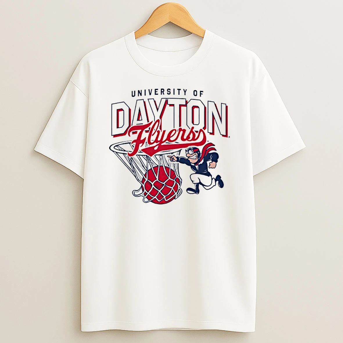 University Of Dayton Flyers Basketball Hoop T Shirt