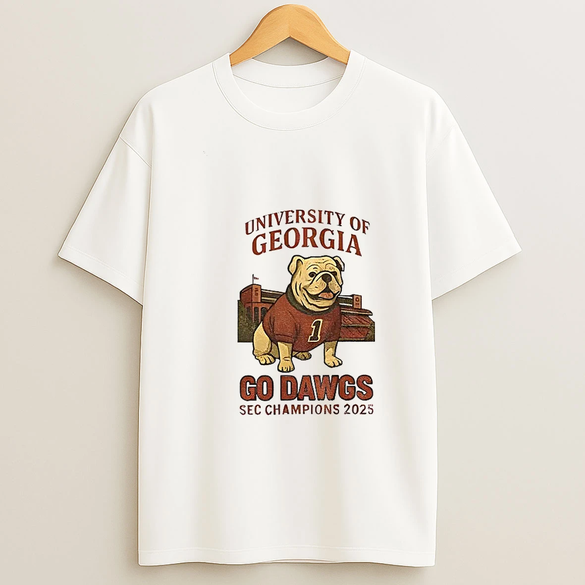University Of Georgia Bulldog Football Go Dawgs Sec Champions 2025 T Shirt