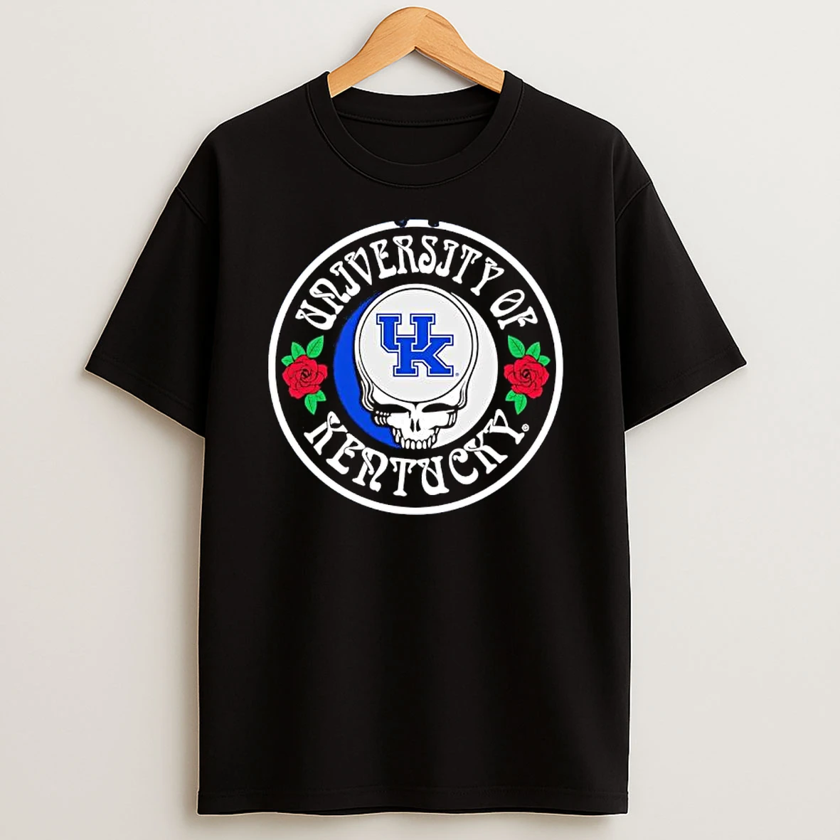 University Of Kentucky Wildcats Sugar Skull Grateful Dead Logo T Shirt