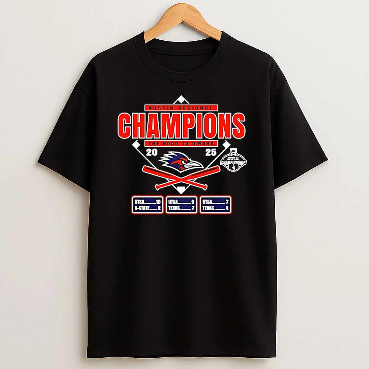 University Of Texas San Antonio Baseball 2025 Austin Regional Champions T Shirt