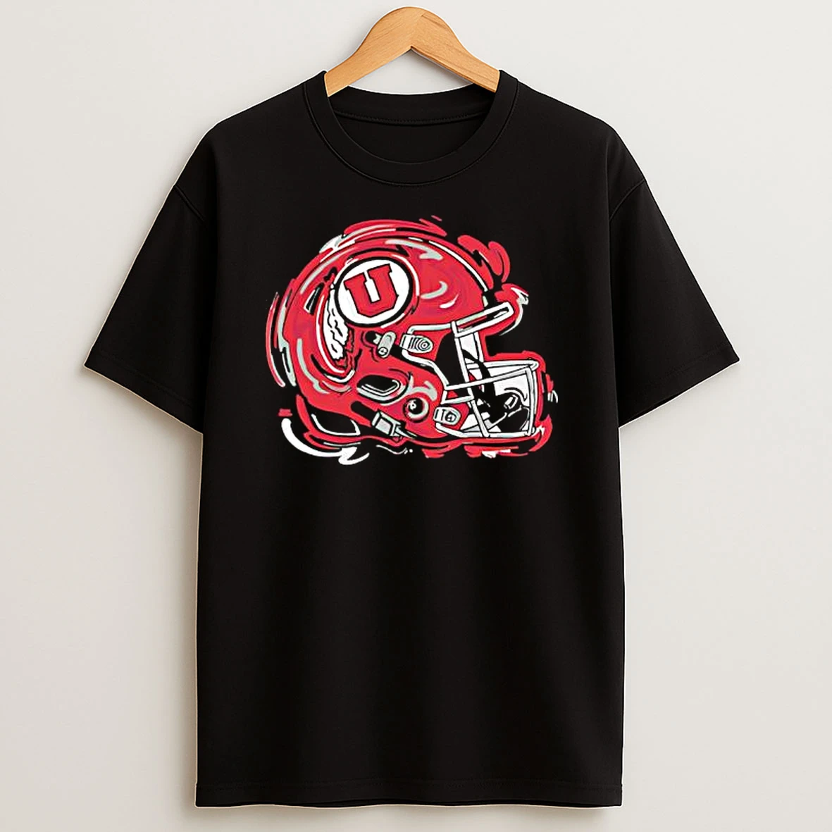 University Of Utah Utes Football Justin Patten Helmet T Shirt
