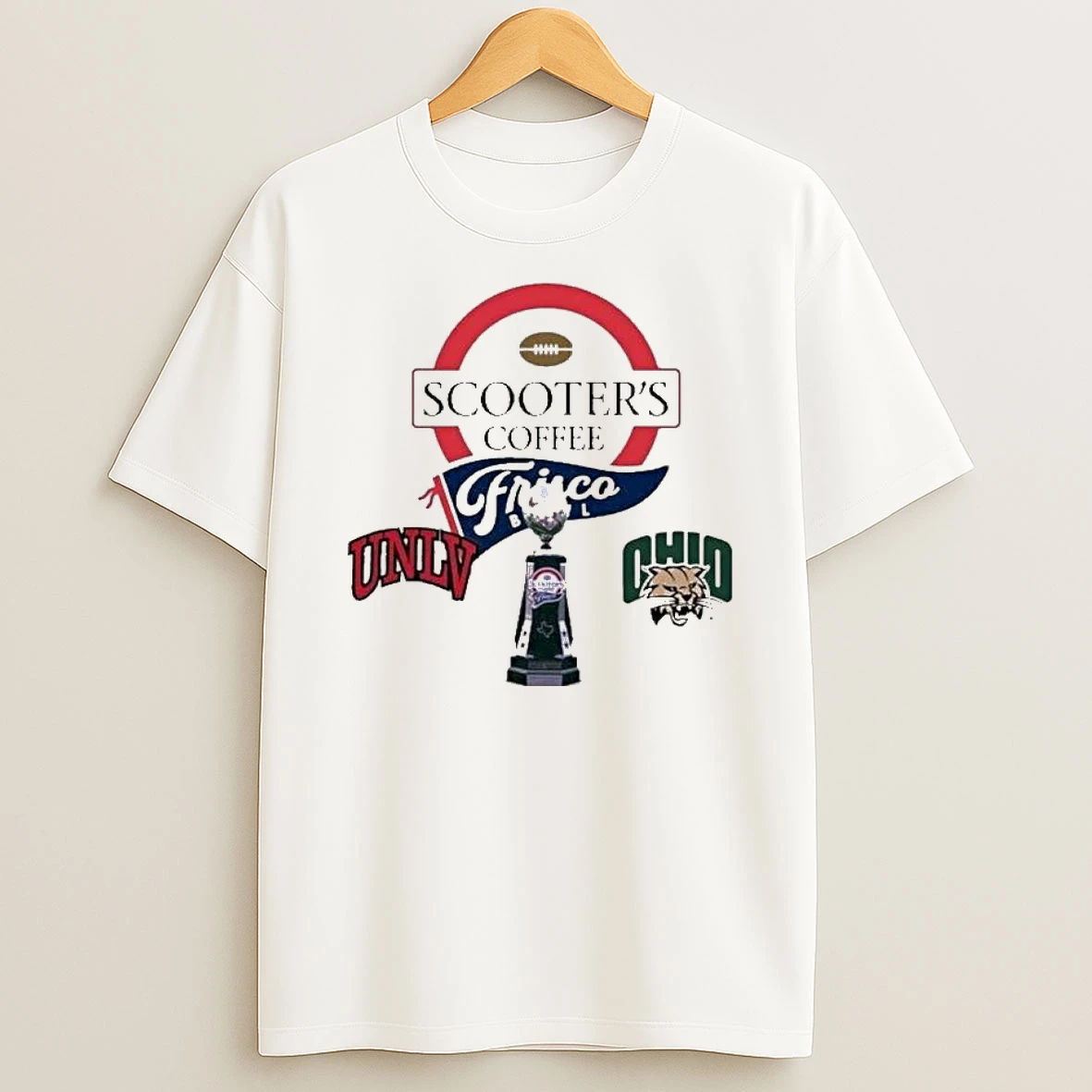 Unlv Rebels Vs Ohio Bobcats Scooters Coffee Frisco Bowl December 23th 2025 T Shirt