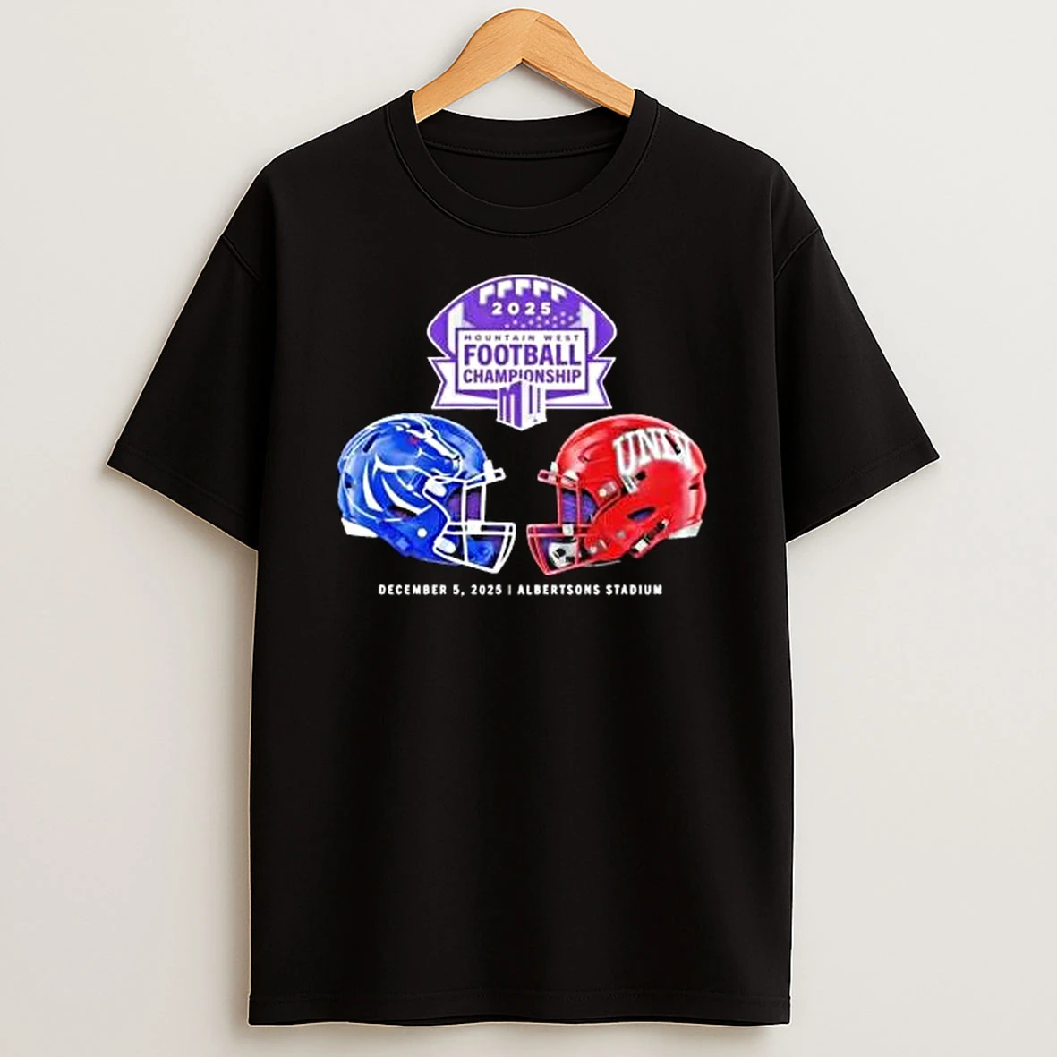 Unlv Rebels Vs Boise State Broncos 2025 Mountain West Football Championship Matchup T Shirt