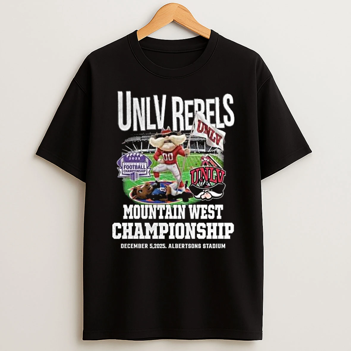 Unlv Rebels Winner Mountain West Conference Championship December 5 2025 Albertsons Stadium T Shirt
