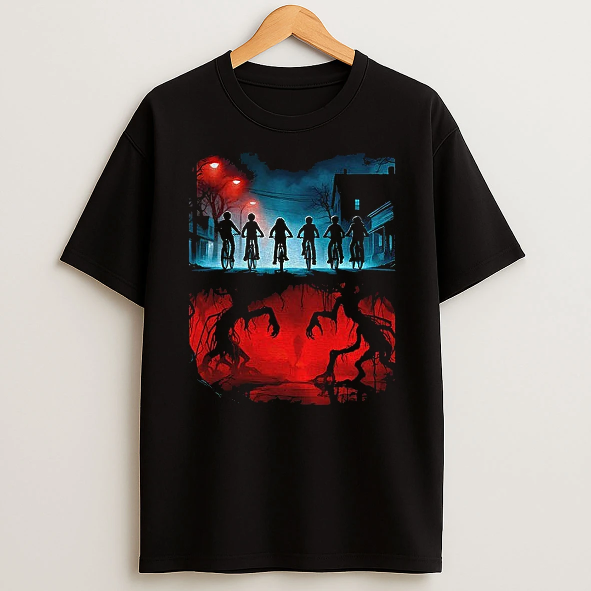 Upside Down Ride Stranger Things Friends Dont Lie Vintage T Shirt