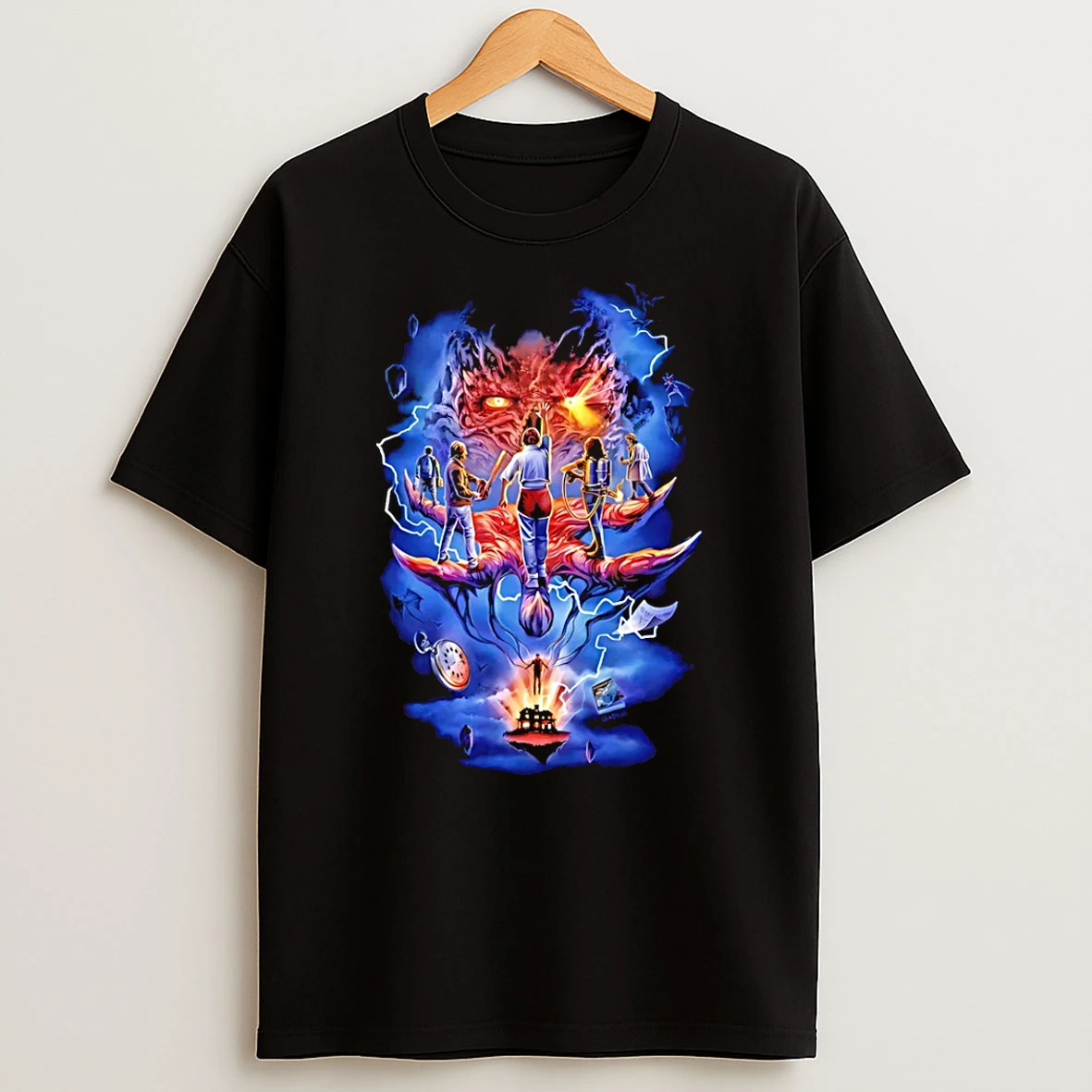 Upside Down Warriors Graphic T Shirt