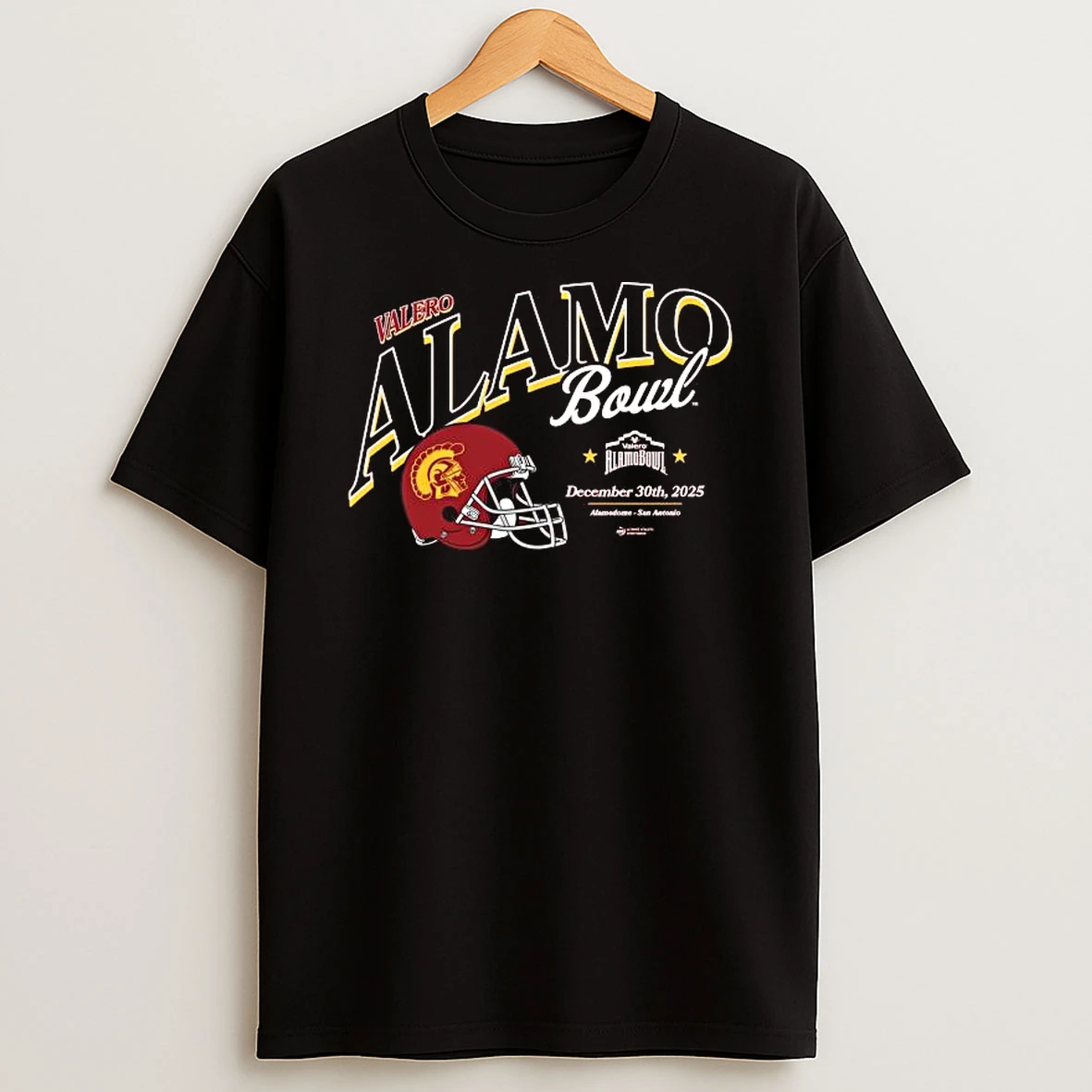 Usc Trojans 2025 Valero Alamo Bowl December 30th 2025 Helmet T Shirt