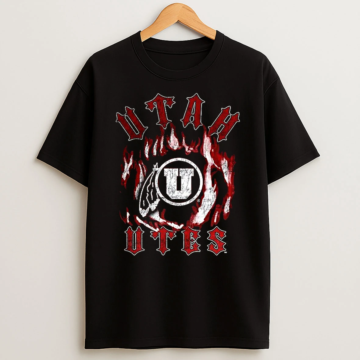 Utah Utes Flames Logo T Shirt