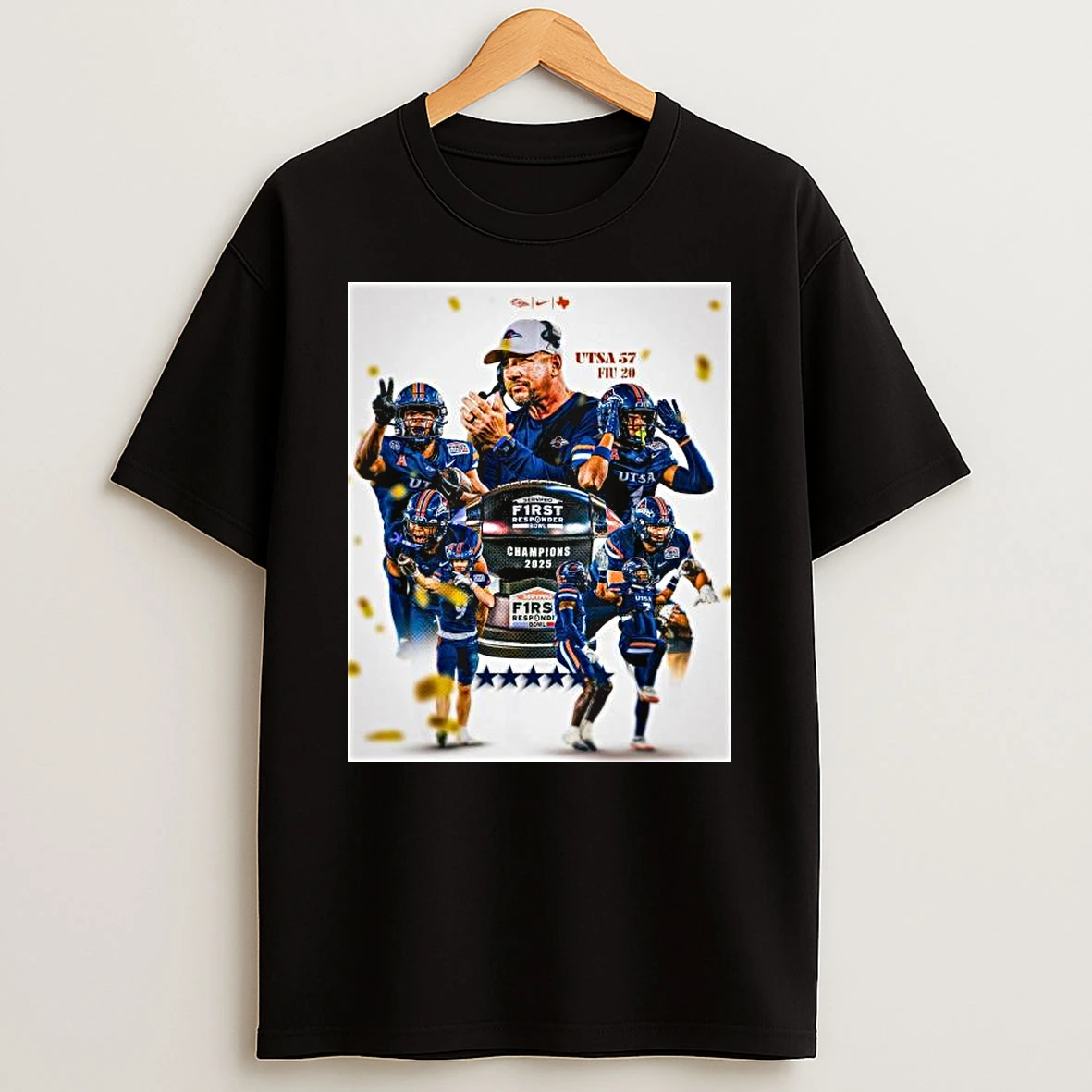 Utsa Roadrunners Football Are First Responder Bowl Champions 2025 T Shirt