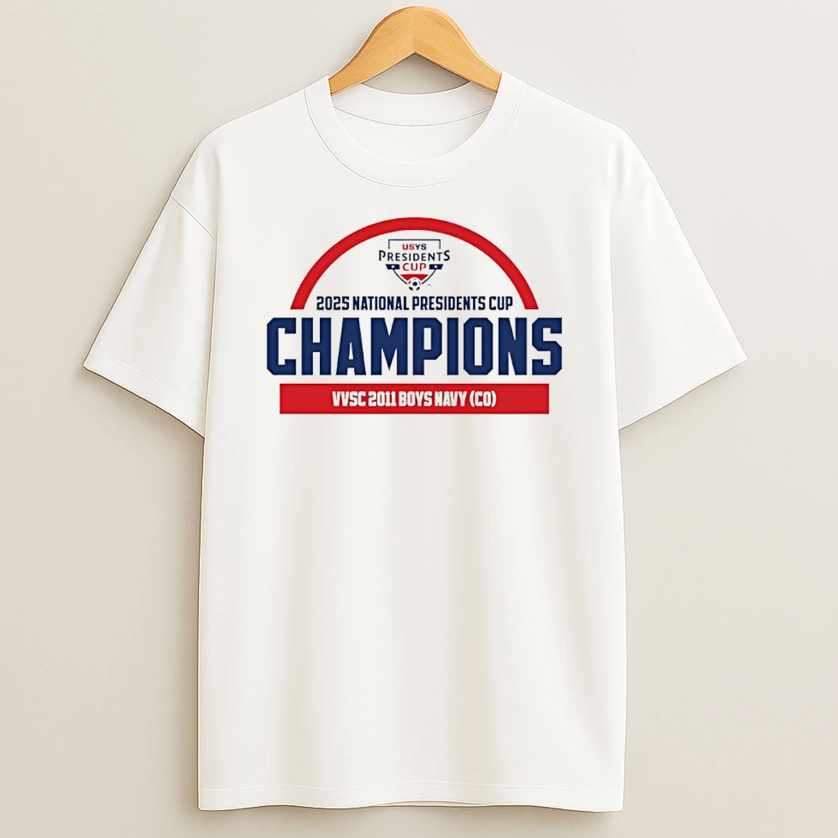 Vvsc 2011 Boys Navy 2025 Usys National Presidents Cup Champions T Shirt