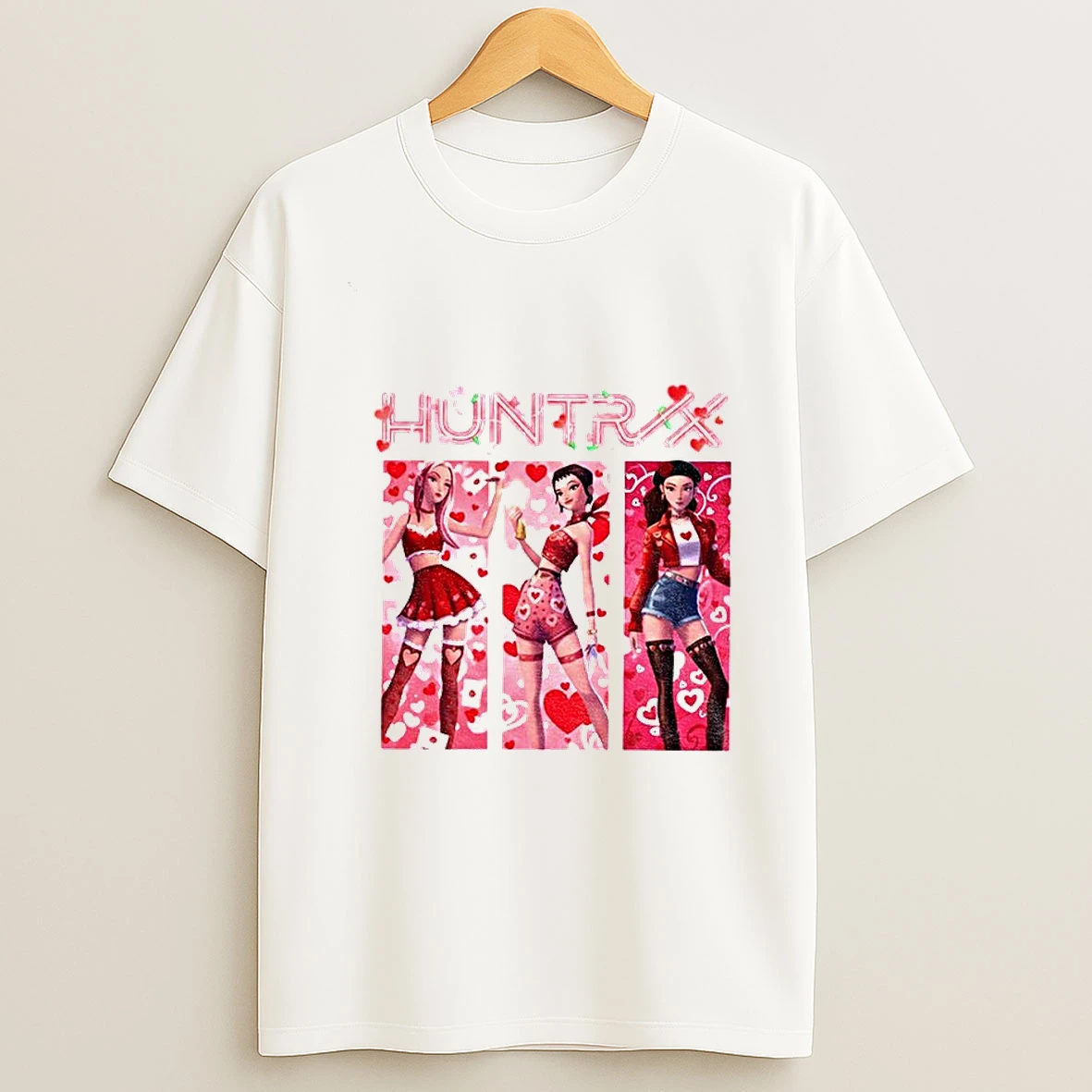 Valentine Demon Hunters Huntrix Kpop Anime Girl T Shirt