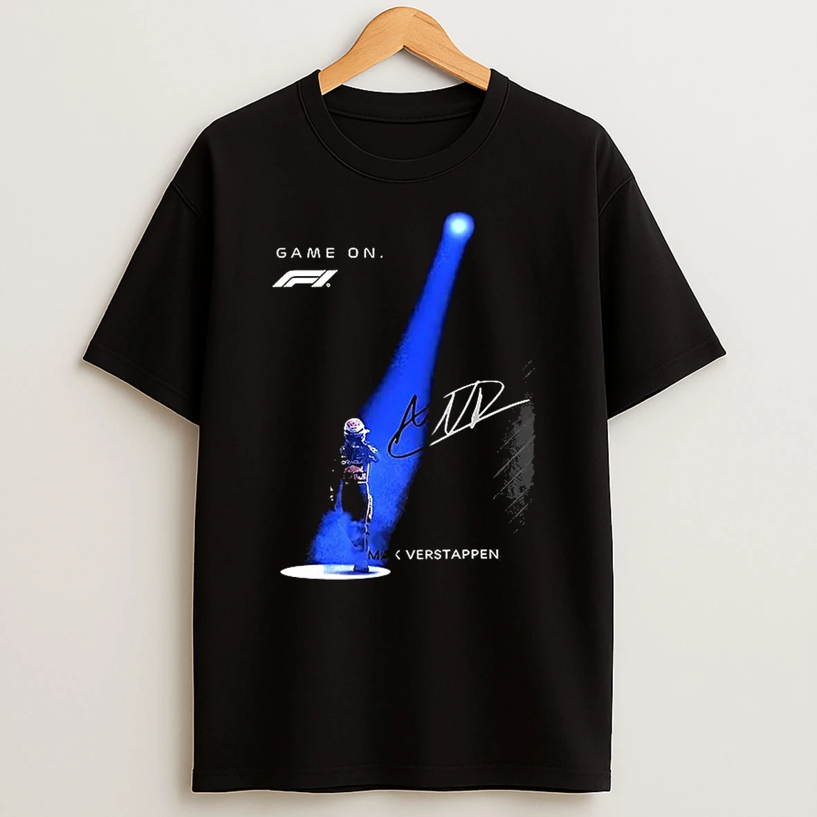 Verstappen Oracle Red Bull Racing F1 Game On Stage Lights Signature T Shirt