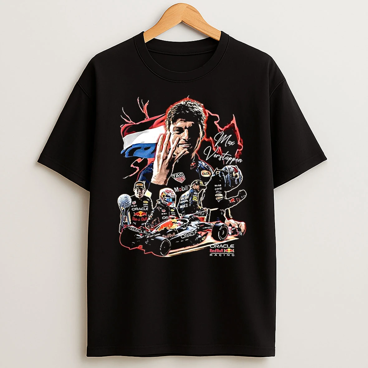 Verstappen Red Bull Racing Team 2025 Graphic Netherlands Flag T Shirt