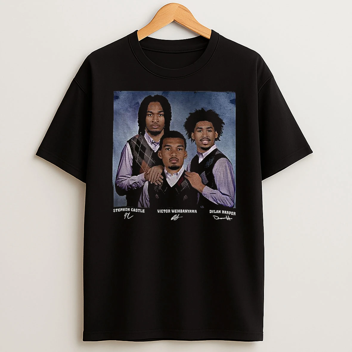 Victor Wembanyama Dylan Harper Stephon Castle Basketball San Antonio Step Bros T Shirt