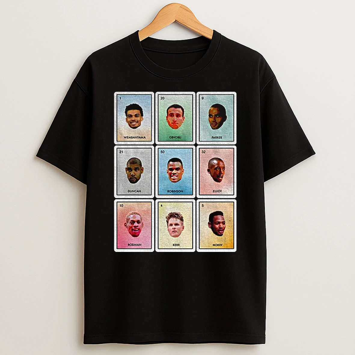 Victor Wembanyama San Antonio Spurs Basketball Nba Loteria Card Graphic T Shirt
