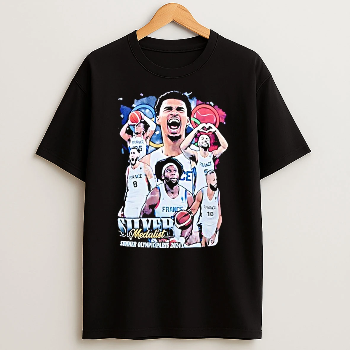 Victor Wembanyama San Antonio Spurs Players Silver Medalist Graphic T Shirt
