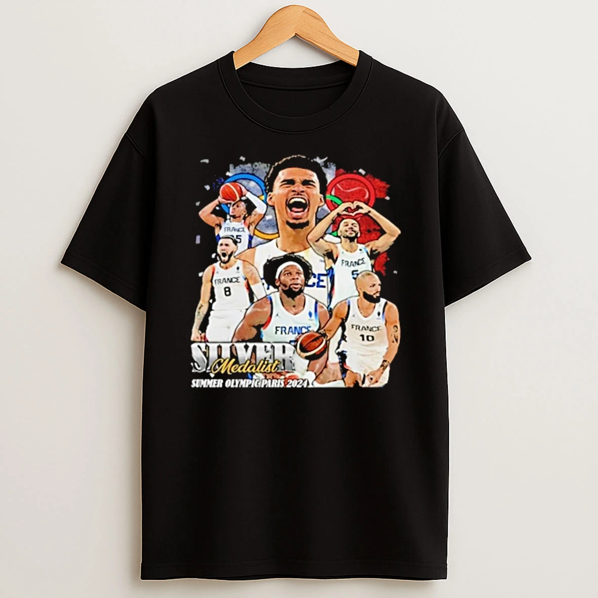 Victor Wembanyama Silver Medalist Graphic T Shirt