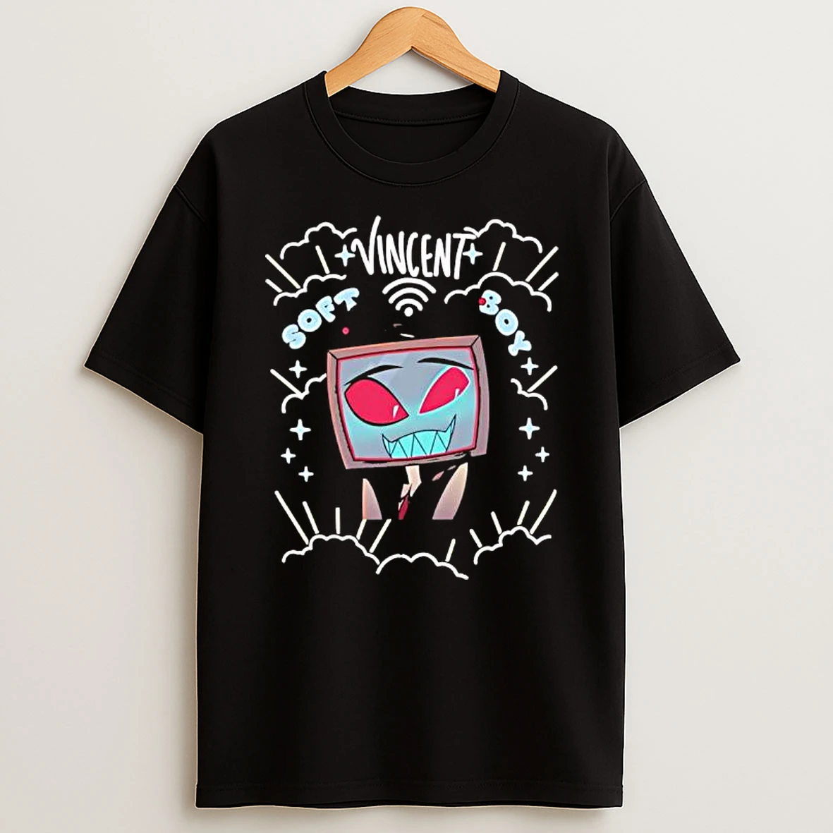 Vincent Soft Boy Character Hazbin Hotel Animated Series T Shirt