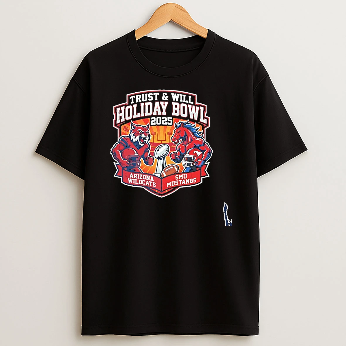 Vintage Arizona Wildcats Vs Smu Mustangs 2025 Trust Will Holiday Bowl Head To Head T Shirt